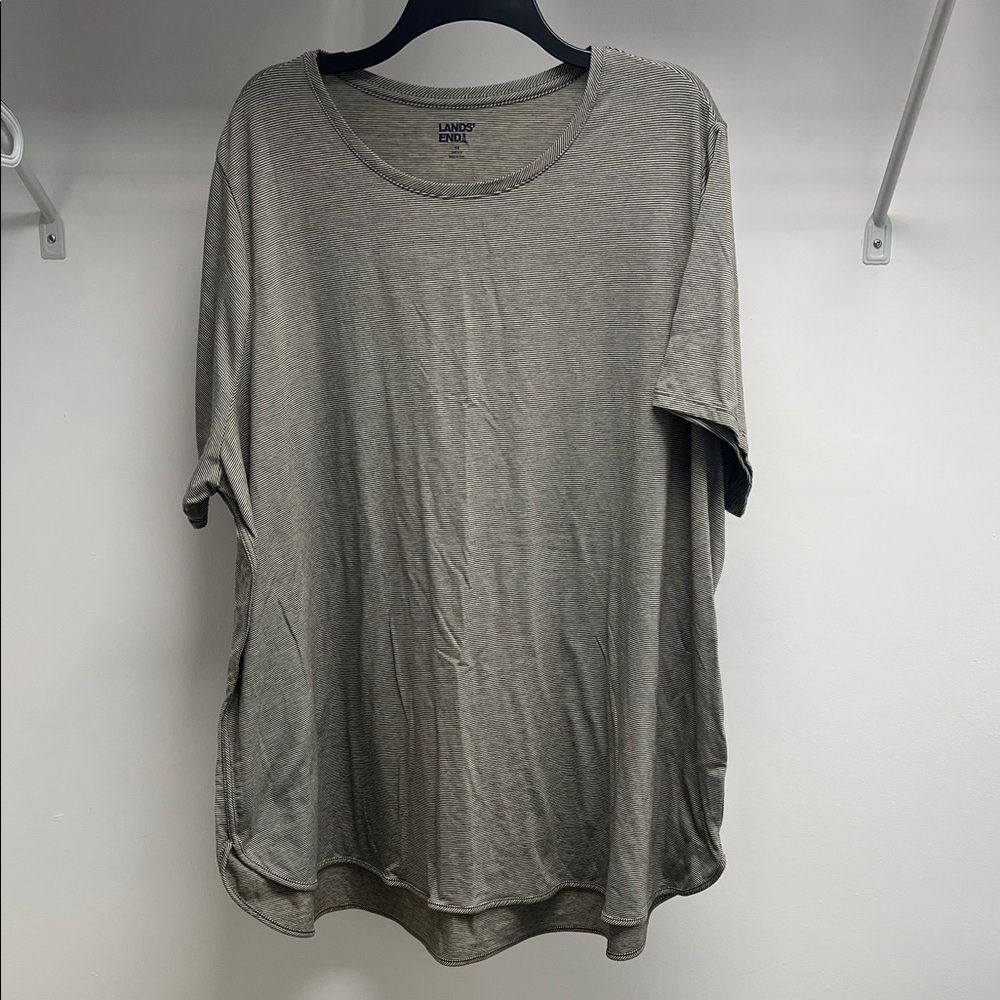 Lands' End Heather Gray Short Sleeve Tee
